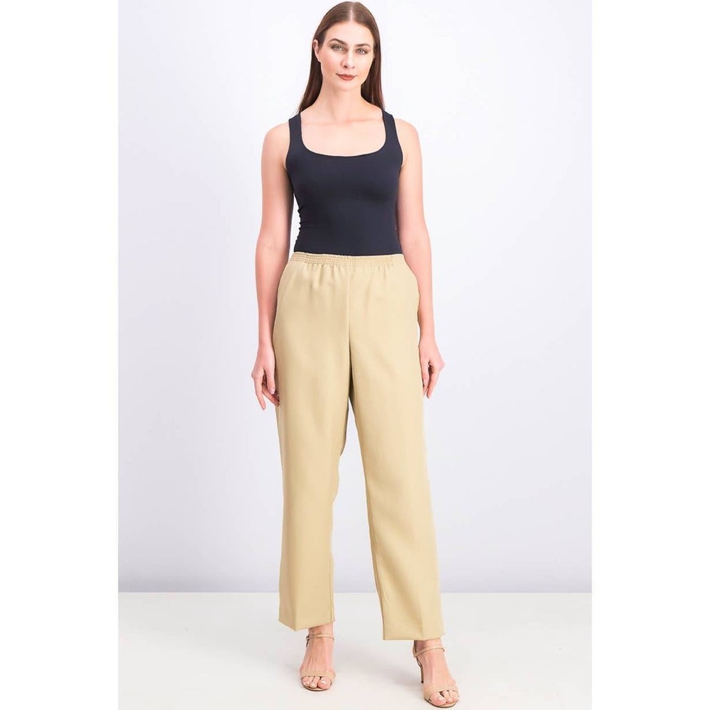 Karen Scott  Short Length Women's Petite Pull-on Pants, Hammock/Khaki Pants PXL